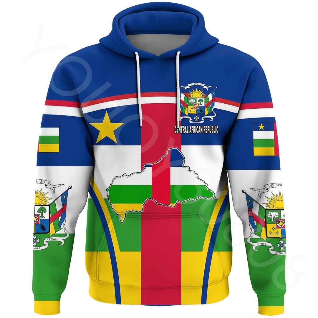 Autumn and winter Africa men's and women's casual printing loose Harajuku hoodie Central African